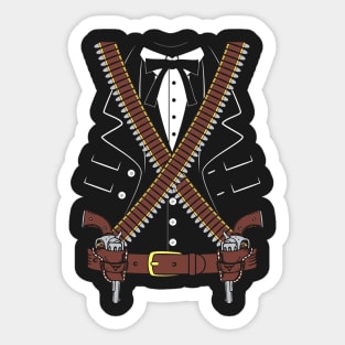 Gunslinger Sheriff Halloween Costume Sticker